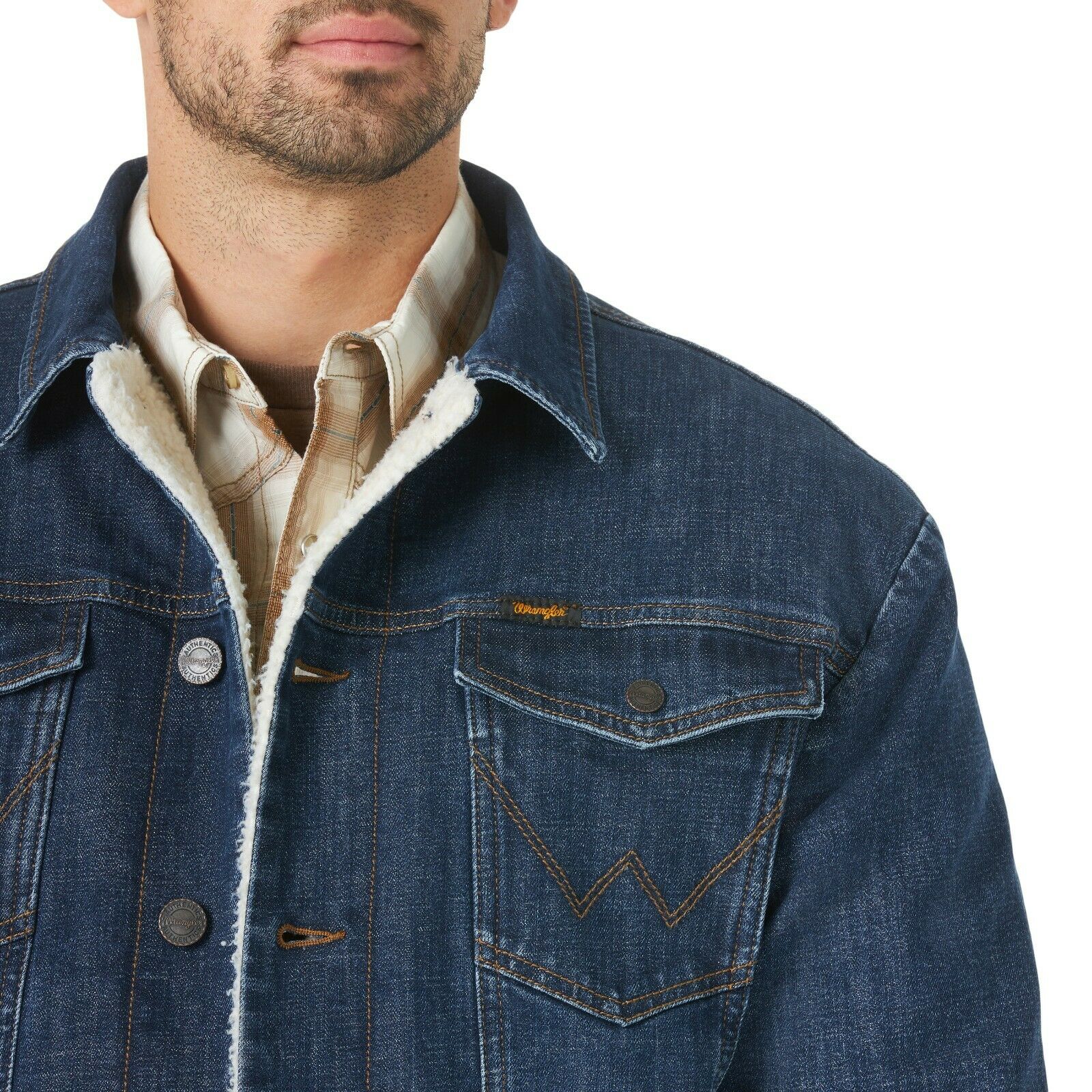 Wrangler Sherpa Lined Denim Jacket - Midland Disposals